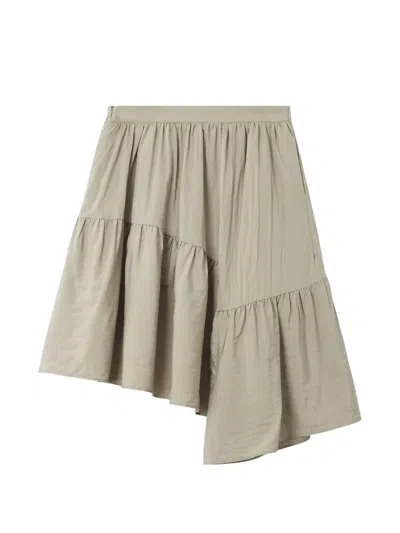 B+ab Ruffled Asymmetric Skirt In Green
