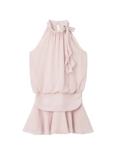 B+ab Ruffled Bow-detail Mini Dress In Pink