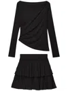 B+ab Ruffled Mini Skirt In Black