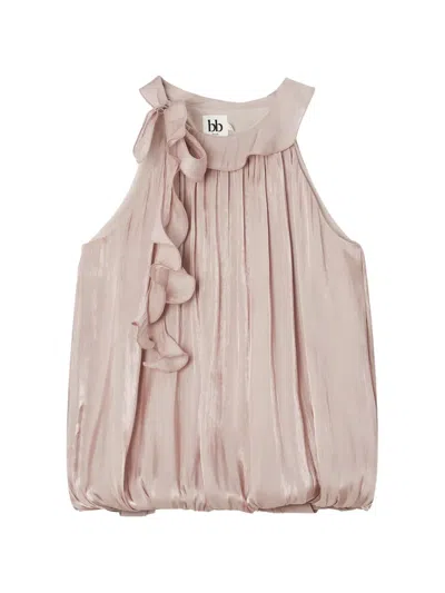B+ab Ruffled-trim Halterneck Blouse In Pink