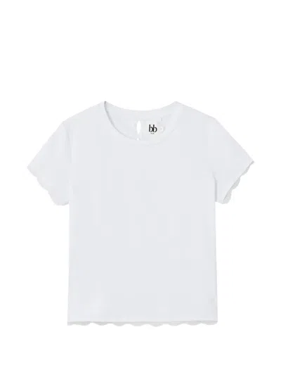 B+ab Scalloped-trim T-shirt In White