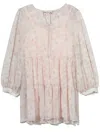 B+ab Sheer Abstract-print Minidress In Neutrals