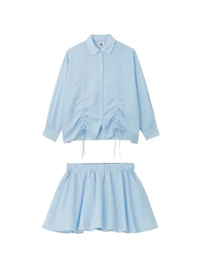 B+ab Shirt And Mini Skirt Set In Blue
