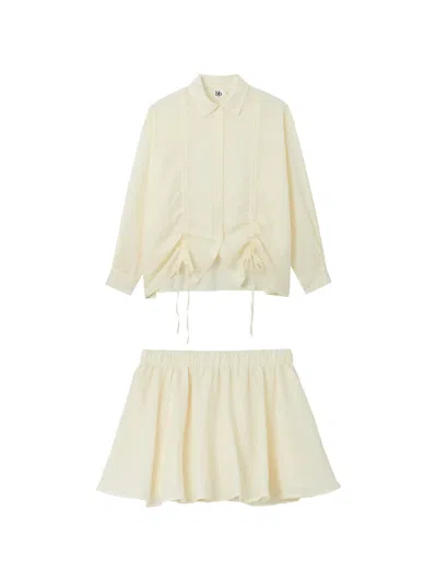 B+ab Shirt And Mini Skirt Set In Yellow