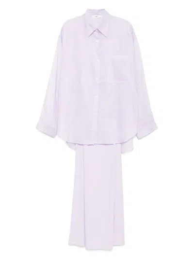 B+ab Shirt Dress Set In Purple
