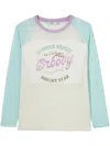 B+ab Slogan-print Ribbed Top In Blue
