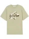 B+ab Star-appliquéd Cotton T-shirt In Green