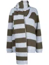 B+ab Stripe-pattern V-neck Jumper In Blau