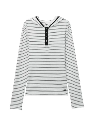 B+ab Striped Hooded Top In Multi