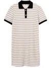 B+ab Striped Polo Minidress In Pink