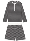 B+ab Striped Shorts Set In Grey