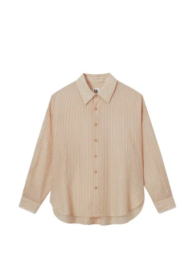 B+ab Striped-pattern Long-sleeve Shirt In Neutral