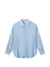 B+ab Striped-pattern Shirt In Blue