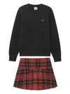 B+ab Tartan Pleated Skirt In Black