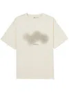 B+ab Text-embossed Cut-out T-shirt In Neutrals