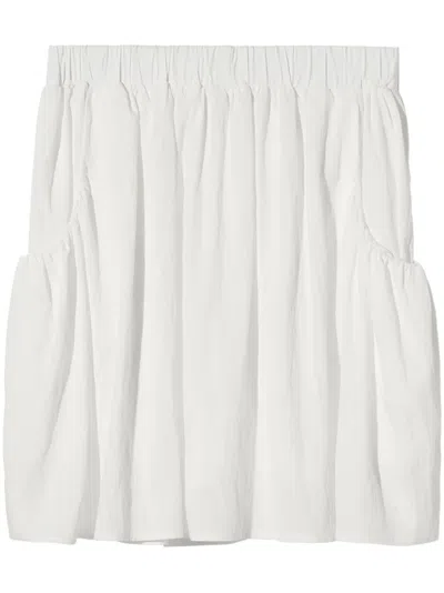B+ab Textured A-line Minskirt In White