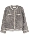 B+ab Textured Button-up Jacket In Grey