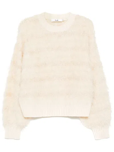 B+ab Textured Crew-neck Jumper In Neutrals