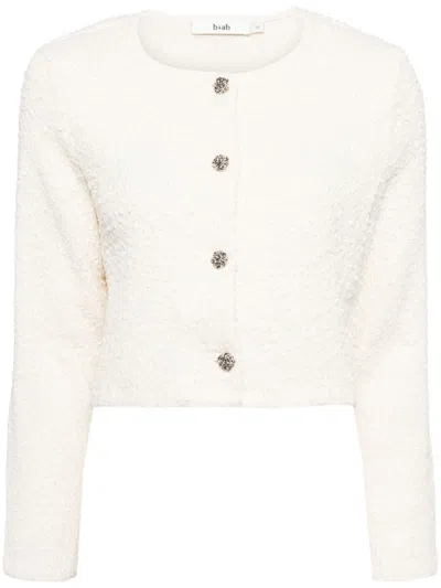 B+ab Textured Top In White