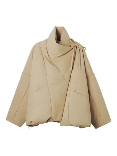 B+ab Tie-detail Long-sleeve Jacket In Brown