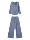 B+ab Tie-waist Trousers And Top Set In Blue