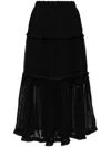 B+ab Tiered Midi Skirt In Black
