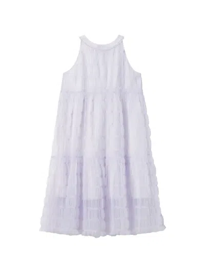 B+ab Tiered Ruched Dress In Purple