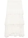 B+ab Tiered Ruffle Midi Skirt In White