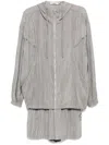 B+ab Track Jacket Shorts Set In Grey
