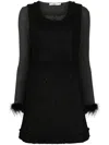 B+ab Tweed Two-piece Minidress In Black