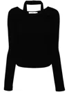 B+ab Twist Front Ribbed Top In Bkx
