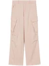 B+ab Twisted Cargo Pleat-knee Trousers In Pink