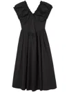 B+ab V-neck Midi Dress In Black