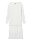 B+ab V-neck Midi Dress In White