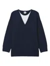 B+ab V-neck Sweater In Blue