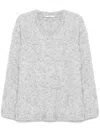 B+ab V-neck Sweater In Grey