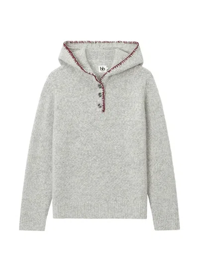 B+ab Whipstitch-trim Hooded Sweater In Neutral