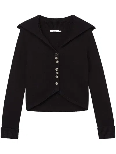 B+ab Wide-lapel Cardigan In Black