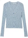B+ab Wide-ribbed Cardigan In Blue