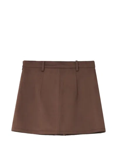 B+ab Wrap-style Panelled Mini Skirt In Brown