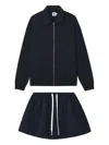 B+ab Zip-front Drawstring-waist Set In Blue