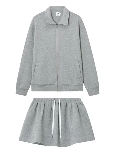 B+ab Zip-front Set In Blue