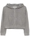 B+ab Zipped Hoodie In 灰色
