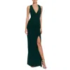 B & A By Betsy And Adam Petites Womens Ruched Maxi Evening Dress