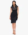B & A By Betsy And Adam Women's Lace-top Sheath Dress