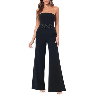 B & A By Betsy And Adam Womens Boning Polyester Jumpsuit In Black