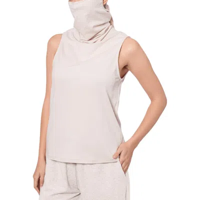 B & A By Betsy And Adam Womens Knit Attached Mask Tank Top In Beige