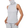 B & A By Betsy And Adam Womens Knit Attached Mask Tank Top In Grey
