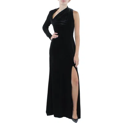 B & A By Betsy And Adam Womens One Shoulder Long Maxi Dress In Black