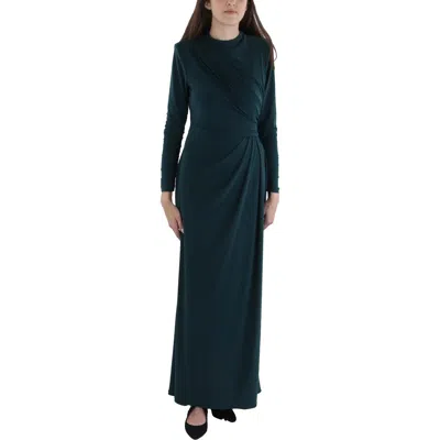 B & A By Betsy And Adam Womens Ruched Formal Evening Dress In Silver